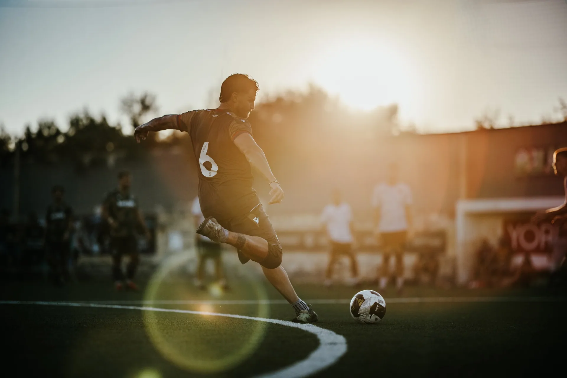 A player strikes the ball at the IFR Champions Cup